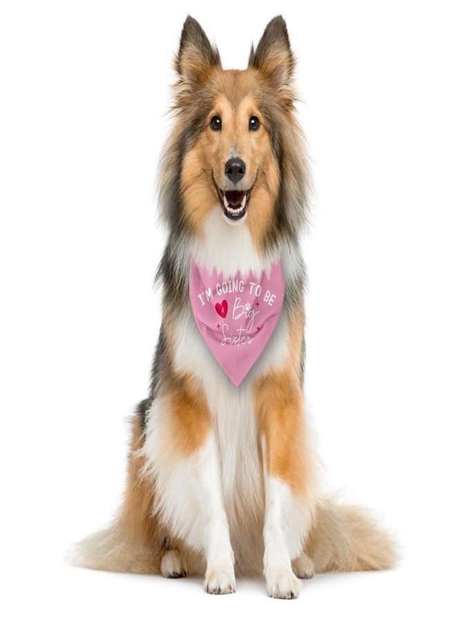 ZPPRJF Big Sister Dog Bandana, Big Sister Bandana for Dog, Pink Dogs Bandanas, Pet Bandanas Pregnancy Announcement, Gift for Dogs Lover - Image 3